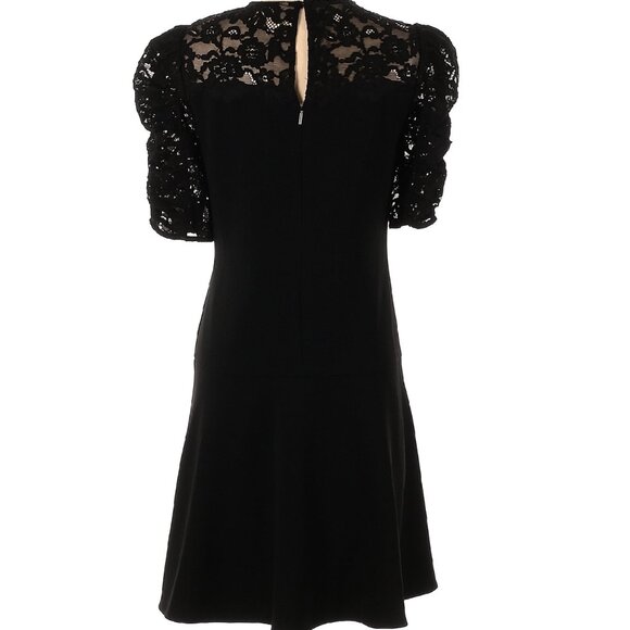 Rebecca Taylor Drop Waist Ruched Lace Sleeve Dress Size 0 - Picture 2 of 3